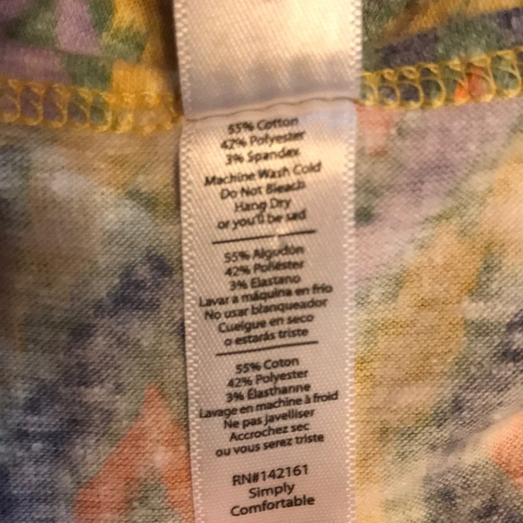 LuLaRoe Perfect T Distressed Diamond Ikat SW XXS - Picture 6 of 7